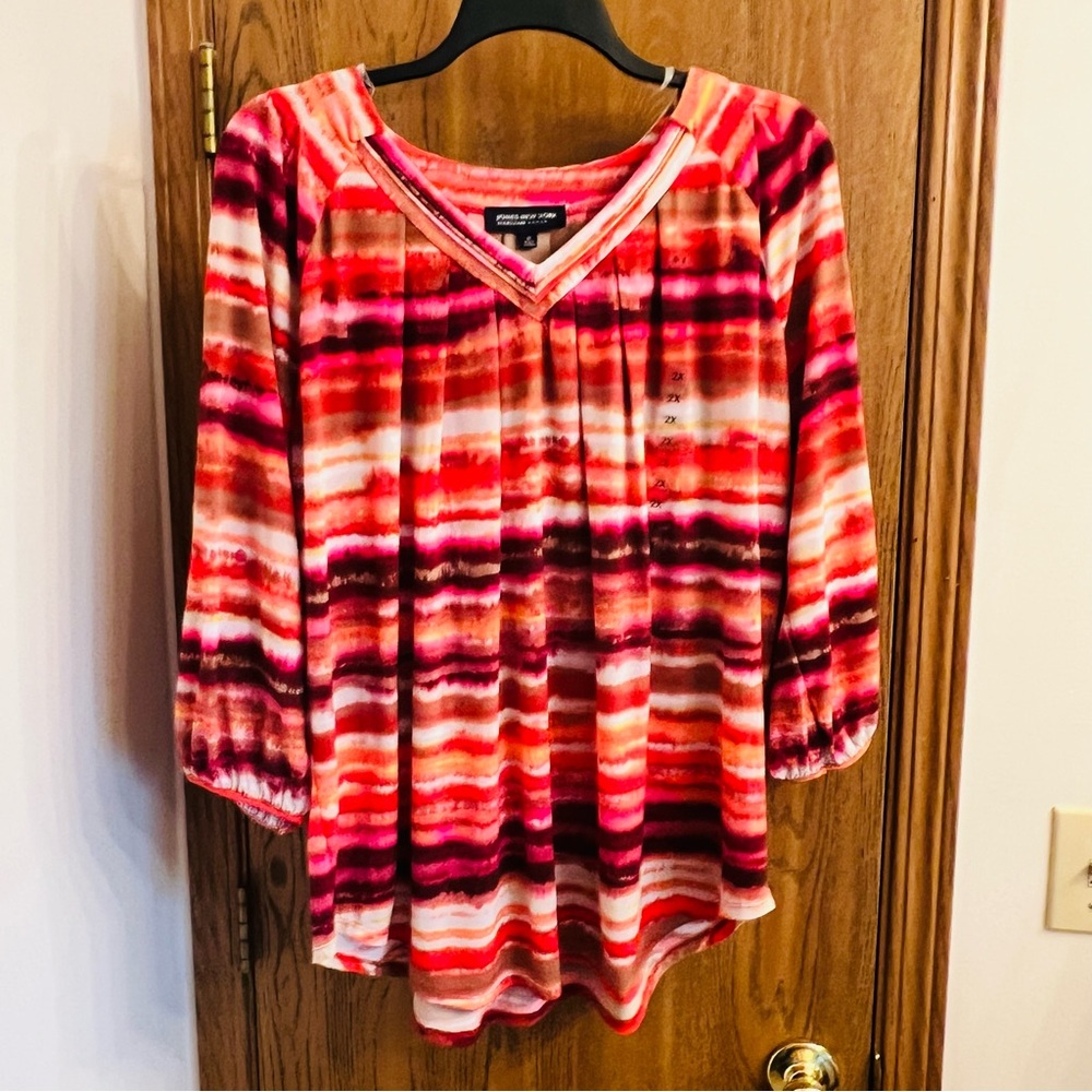 Jones New York Blouse - Rust/Brown/Multi - 2X - Picture 1 of 6